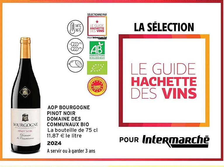 AOP BOURGOGNE PINOT NOIR DOMAINE DES COMMUNAUX BIO