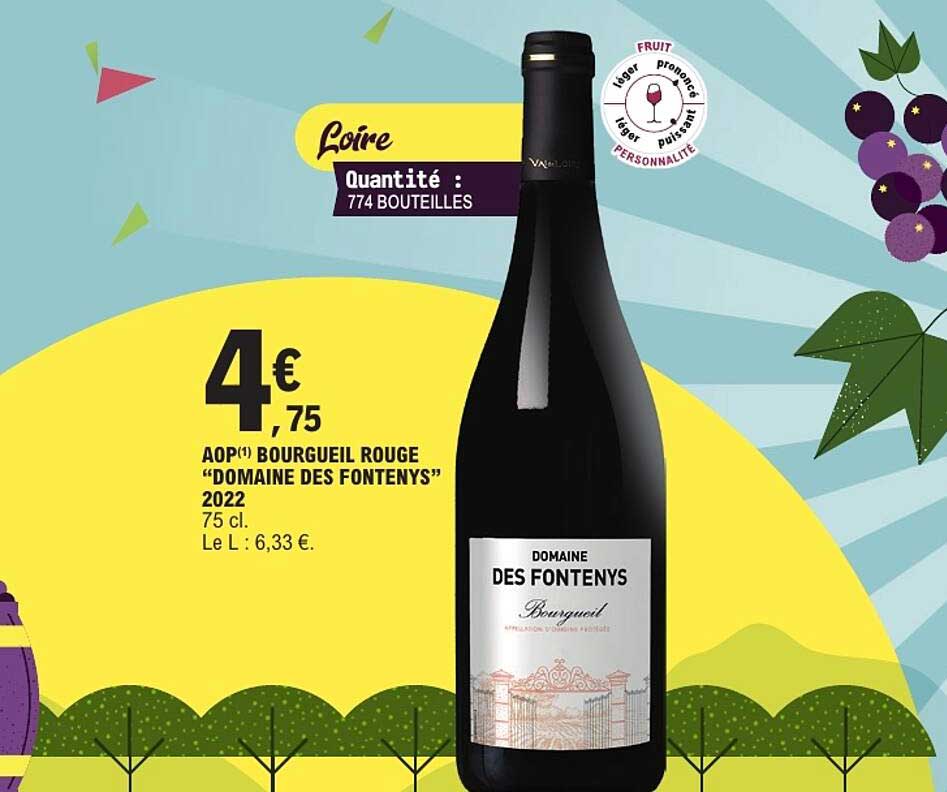 AOP Bourgueil rouge “Domaine des Fontenys” 2022