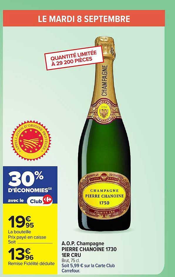 A.O.P. Champagne PIERRE CHANOINE 1730 1ER CRU
