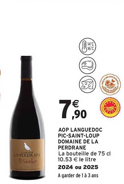 AOP LANGUEDOC PIC-SAINT-LOUP DOMAINE DE LA PERDRANE