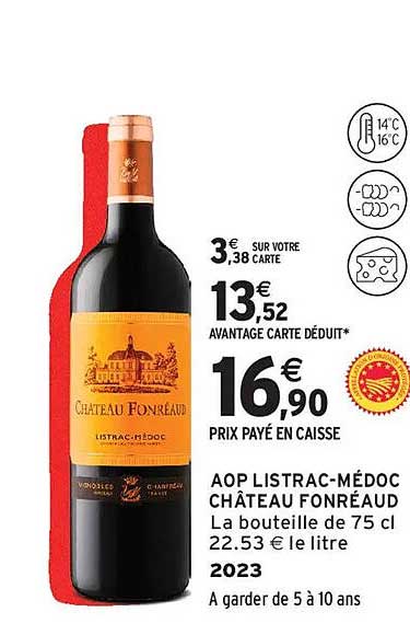 AOP LISTRAC-MÉDOC CHÂTEAU FONRÉAUD