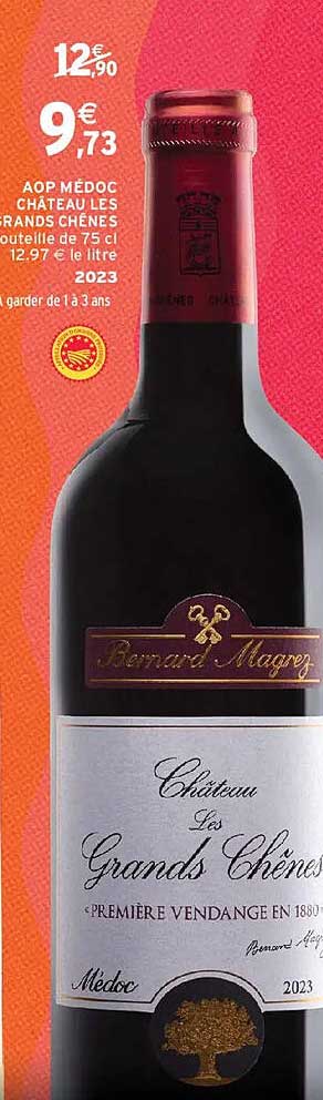 AOP MÉDOC CHÂTEAU LES GRANDS CHÊNES bouteille de 75 cl 2023