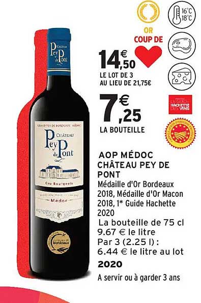 AOP MÉDOC CHÂTEAU PEY DE PONT