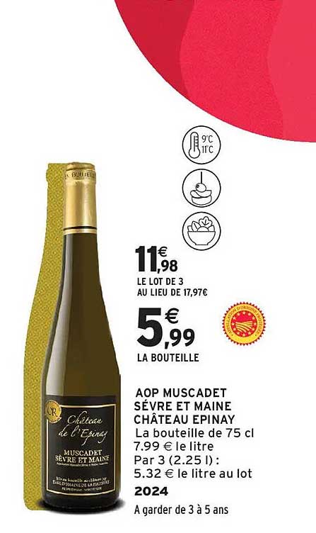AOP MUSCADET SÈVRE ET MAINE CHÂTEAU EPINAY