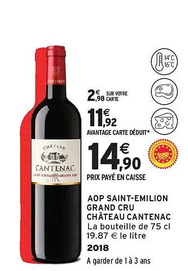 AOP SAINT-EMILION GRAND CRU CHATEAU CANTENAC