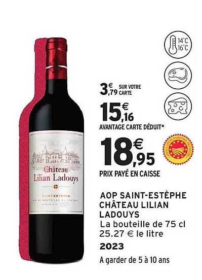 AOP SAINT-ESTÈPHE CHÂTEAU LILIAN LADOUYS