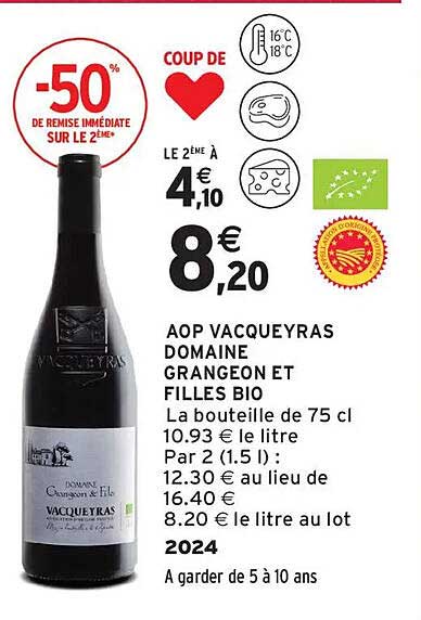 AOP VACQUEYRAS DOMAINE GRANGEON ET FILLES BIO