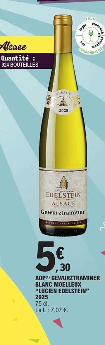 AOP(1) GEWURZTRAMINER BLANC MOELLEUX “LUCIEN EDELSTEIN” 2025