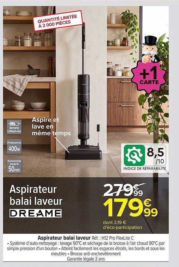 Aspirateur balai laveur DREAME