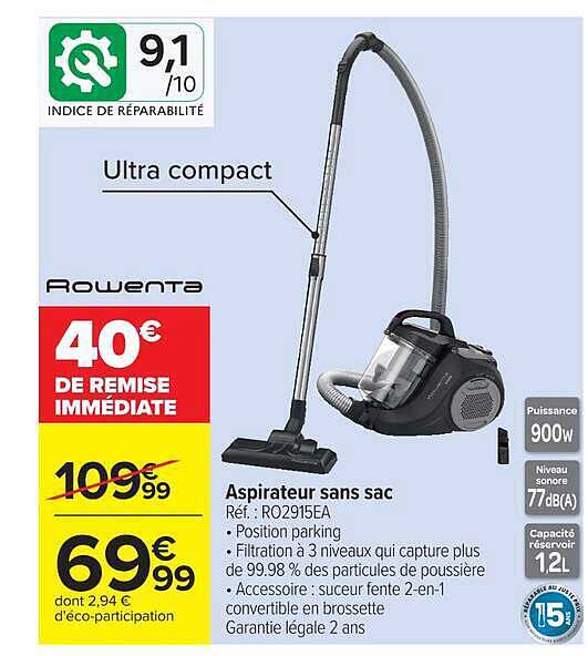 Aspirateur sans sac