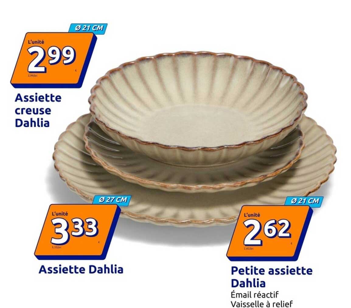 Assiette creuse Dahlia