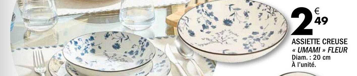 ASSIETTE CREUSE « UMAMI » FLEUR