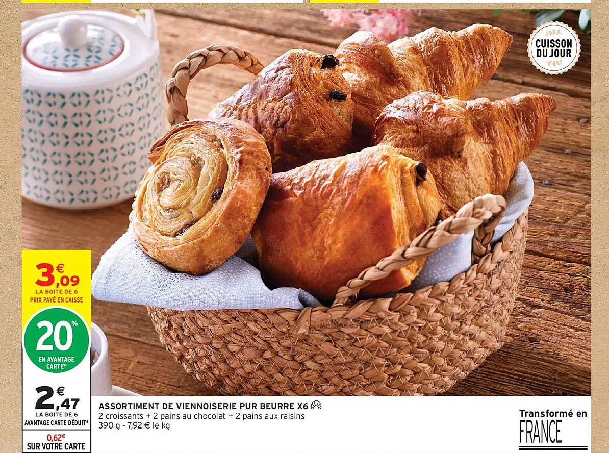 ASSORTIMENT DE VIENNOISERIE PUR BEURRE X6