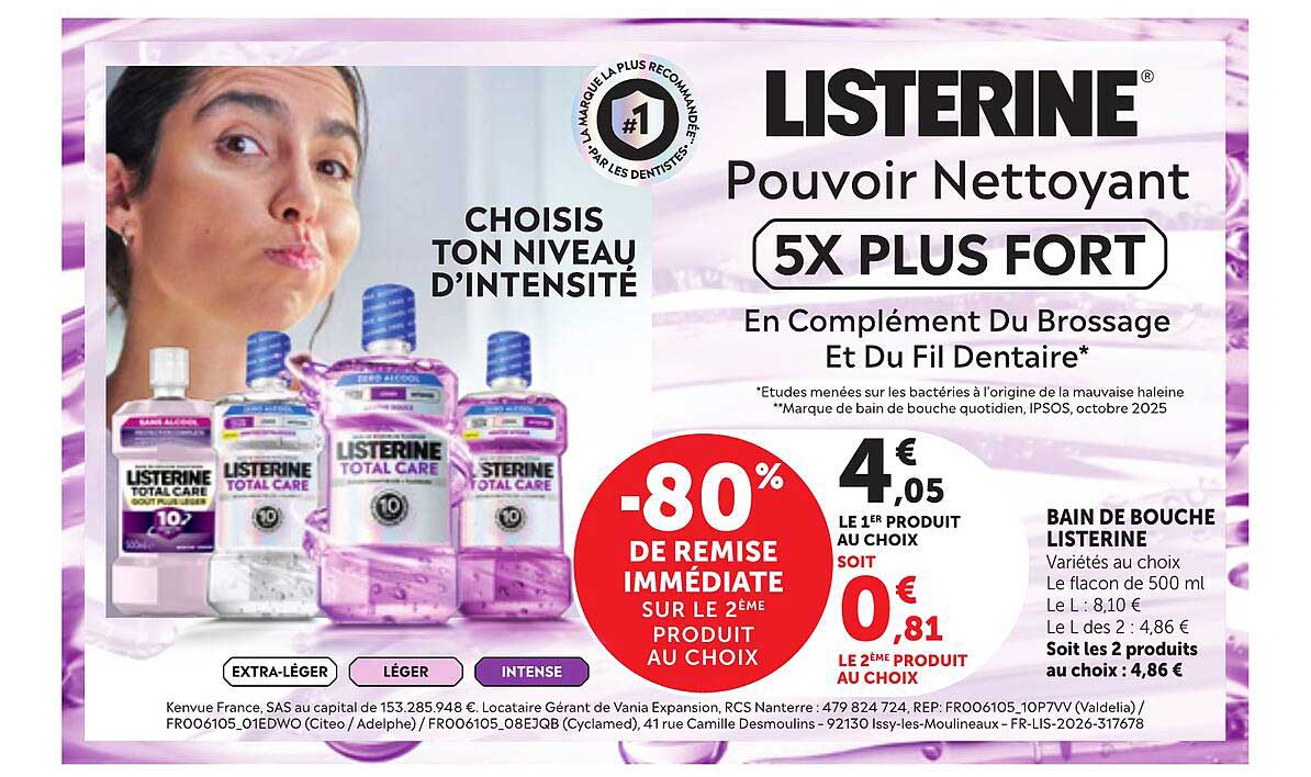 BAIN DE BOUCHE LISTERINE