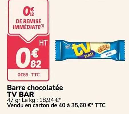 Barre chocolatée TV BAR
