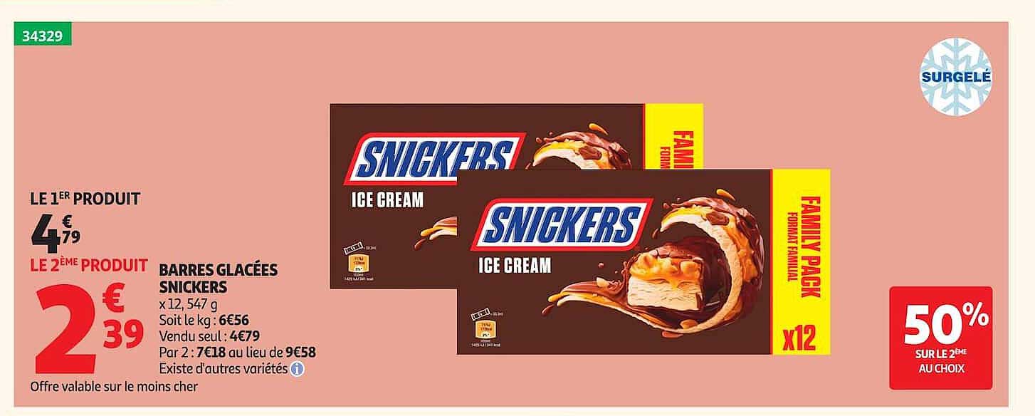 BARRES GLACÉES SNICKERS