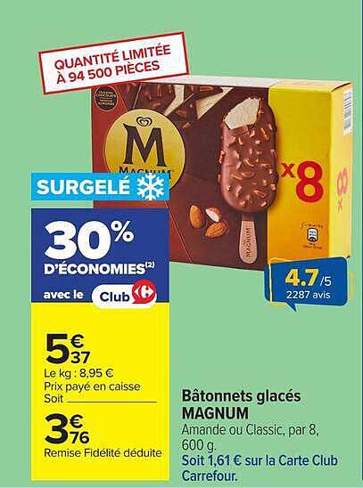 Bâtonnets glacés MAGNUM