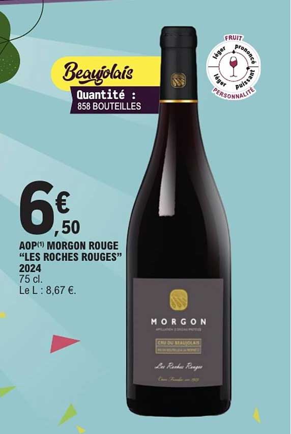 Beaujolais Quantité : 858 BOUTEILLES