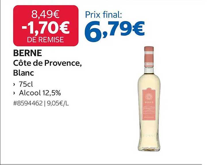 BERNE Côte de Provence, Blanc