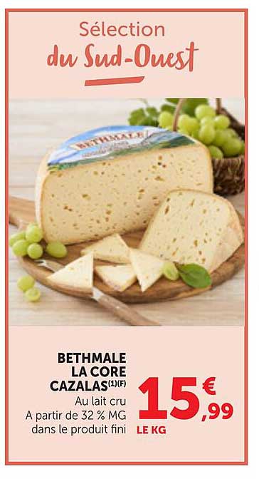 BETHMALE LA CORE CAZALAS(1)(F) Au lait cru