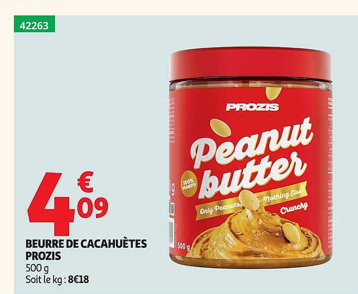 BEURRE DE CACAHUÈTES PROZIS 500 g