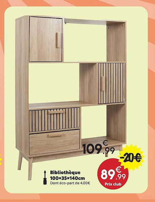 Bibliothèque 100x35x140cm