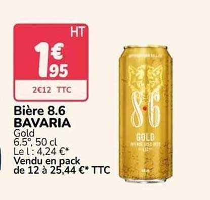 Bière 8.6 BAVARIA Gold 6,5° 50 cl