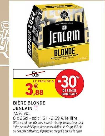 BIÈRE BLONDE JENLAIN