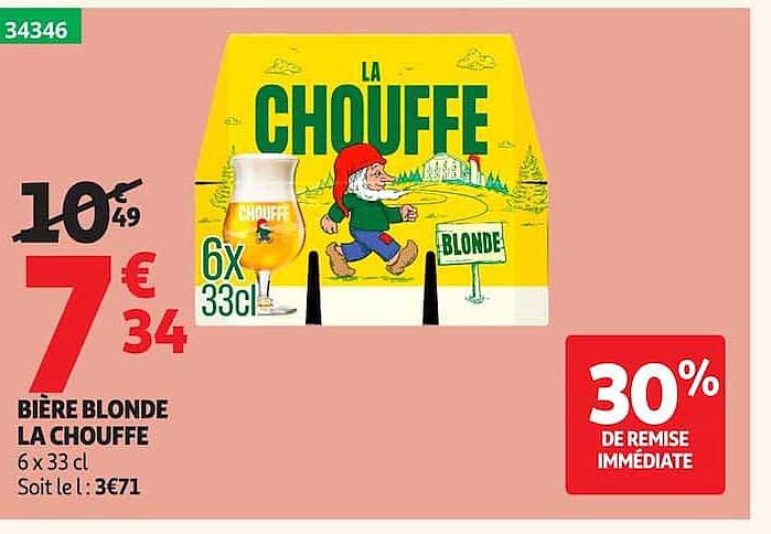 BIÈRE BLONDE LA CHOUFFE 6 x 33 cl