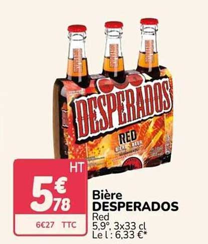 Bière DESPERADOS Red 5,9° 3x33 cl