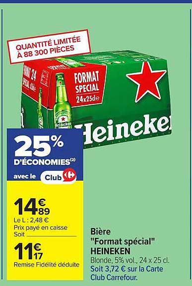 Bière "Format spécial" HEINEKEN
