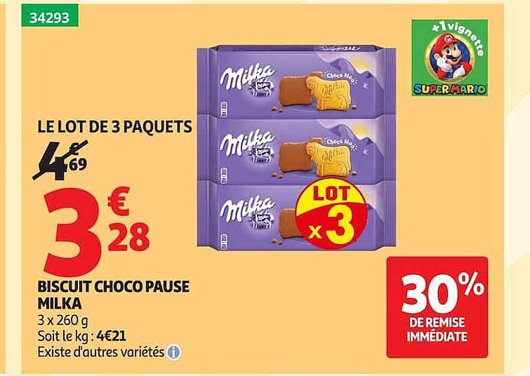 BISCUIT CHOCO PAUSE MILKA