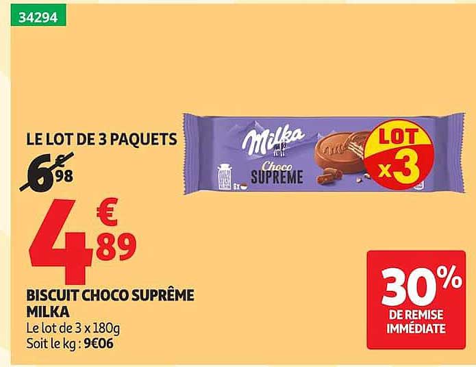 BISCUIT CHOCO SUPRÊME MILKA