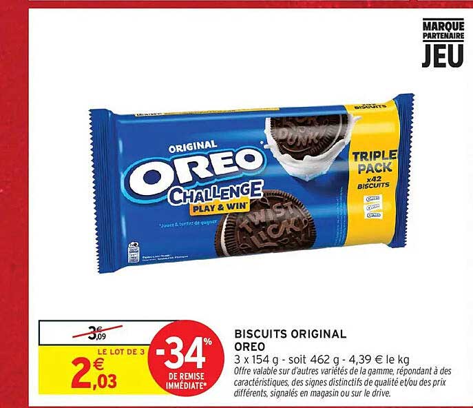 BISCUITS ORIGINAL OREO