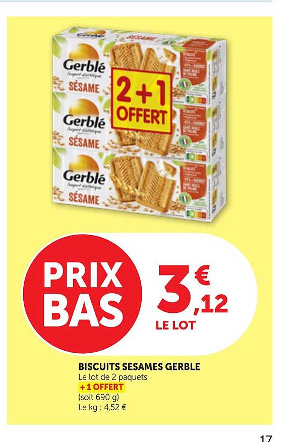 BISCUITS SESAMES GERBLE