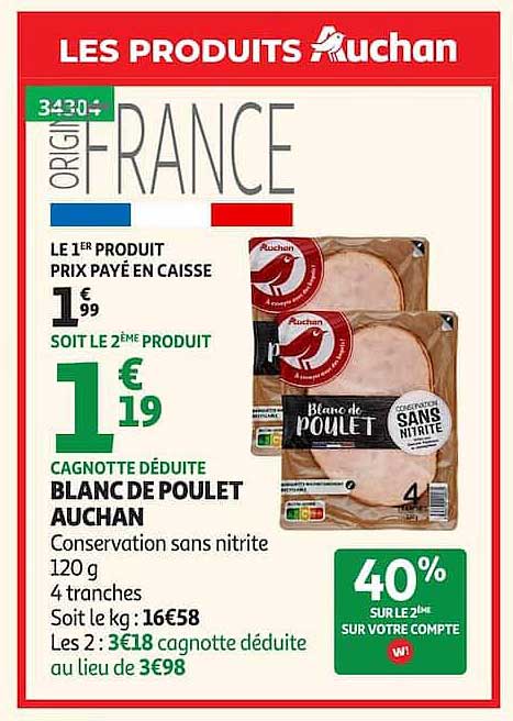 BLANC DE POULET AUCHAN