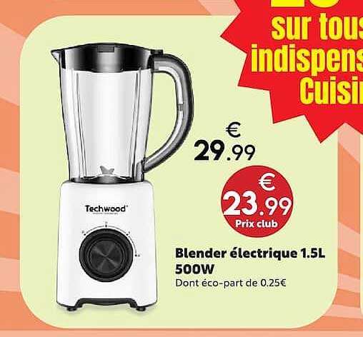 Blender électrique 1.5L 500W