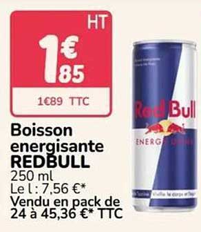 Boisson energisante REDBULL 250 ml