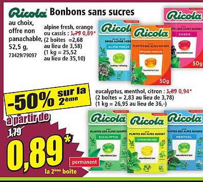 Bonbons sans sucres