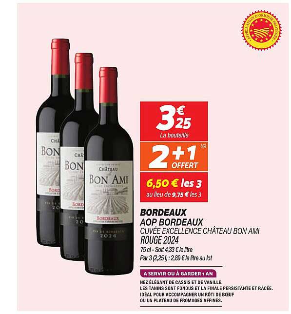 BORDEAUX AOP BORDEAUX CUVÉE EXCELLENCE CHÂTEAU BON AMI ROUGE 2024