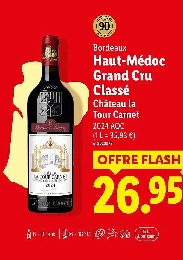 Bordeaux Haut-Médoc Grand Cru Classé Château la Tour Carnet 2024 AOC