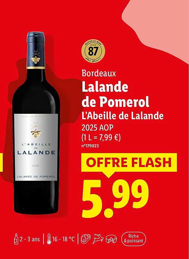 Bordeaux Lalande de Pomerol L'Abeille de Lalande 2025 AOP