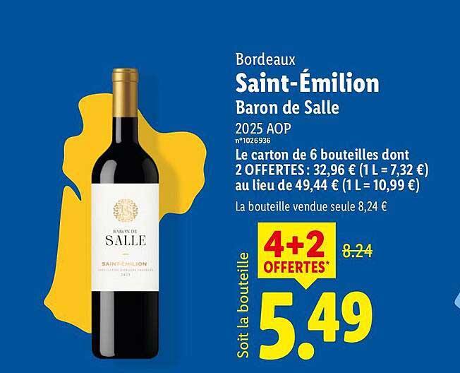 Bordeaux Saint-Émilion Baron de Salle 2025 AOP