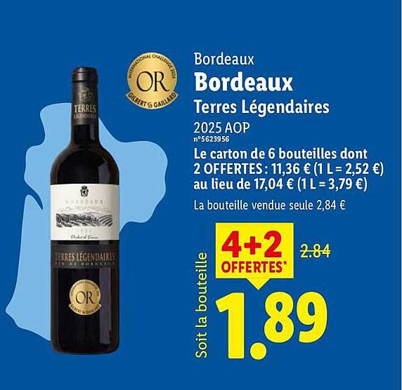 Bordeaux Terres Légendaires 2025 AOP