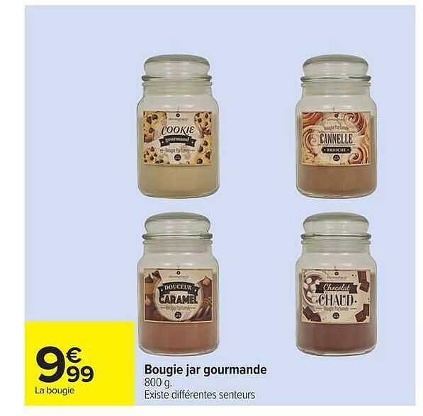 Bougie jar gourmande