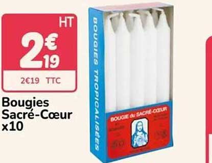 Bougies Sacré-Cœur x10