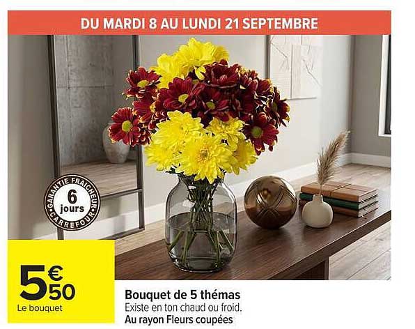 Bouquet de 5 thémas