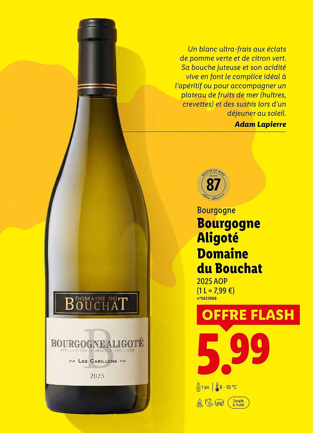 Bourgogne Aligoté Domaine du Bouchat 2025 AOP