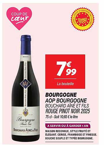 BOURGOGNE AOP BOURGOGNE BOUCHARD AINÉ ET FILS ROUGE PINOT NOIR 2025