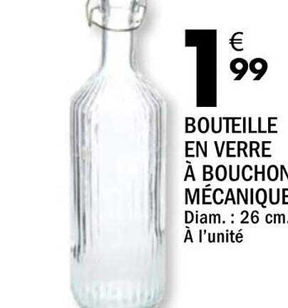 BOUTEILLE EN VERRE À BOUCHON MÉCANIQUE